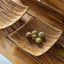 Axyaa Rattan Storage Tray Set | Multipurpose Home Decor Craft Tray	Collection