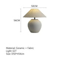 Axyaa Nordic Ceramic Fabric Table Lamp Retro Design for Home Decor