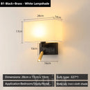 Axyaa Modern Adjustable Wall Sconce with LED Spotlight Rotation