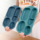 Axyaa Plastic Student Dinner Plate with Multiple Compartments and Anti-fall Design