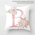 Axyaa Pink Letterwork Cushion Cover 45*45cm, Wedding Party Decor, Elegant Wedding Pillow
