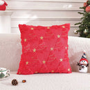 Axyaa Christmas Theme Embroidered Throw Pillow Cover for Home Sofa Decor