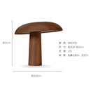 Axyaa Solid Wood Mushroom Table Lamp LED E14 for Study Bedroom