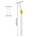 Axyaa Lemon Glass Straws: 5Pcs Reusable Decorative Drinkware for Smoothies & Cocktails