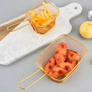 Axyaa Stainless Steel Frying Basket - Mini French Fry Holder, Oil Separation