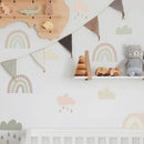 Axyaa Rainbow Clouds Wall Stickers for Children's Bedroom Decor