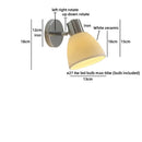 Axyaa Ceramic Wood LED Wall Light Interior Fixture for Living Room Kitchen