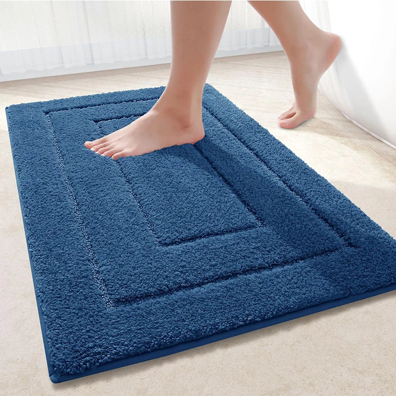 Axyaa Soft Velveteen Microfibre Bathroom Mats: Super Absorbent, Non-slip, Quick Dry Cats Home Decor Mats