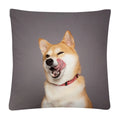 Axyaa Cute Dog Photo Polyester Cushion Cover for Home Sofa Car