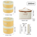 Axyaa Insulated Stainless Steel Bento Lunch Box with Tableware, Microwave Safe