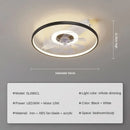 Axyaa Remote Control Living Room Ceiling Fan Light - Simple Modern Design