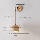 Axyaa Modern Copper LED Wall Light with Pull Chain Switch