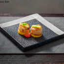 Axya Retro Square Ceramic Dessert Snack Sushi Plate for Molecular Cuisine Display