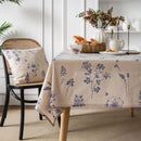 Axya Blue Flower Print Table Cloth Set with Matching Pillowcase