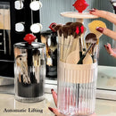 Axyaa Makeup Brush Holder with Dustproof Lid - Vanity Organizer for Cosmetic Storage