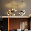 Axyaa Nordic Bubble Chandeliers: Luxury Clear Glass Ceiling Lights for Dining and Bedroom