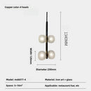 Axyaa Glass Bubble LED Ceiling Pendant Light Copper Chandelier