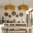 Axyaa Handmade Weaving Chandelier LED Pendant Lamp for Home Decor Lighting