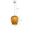 Axyaa Rattan Bamboo Pendant Light for Dinning Room Chandelier and Kitchen Lighting