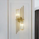 Axyaa Luxury Crystal Wall Lamp for Hotel Living Room, Bedroom & Corridor - Nordic Minimalist Design