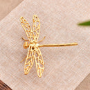 Axya Golden Butterfly and Dragonfly Metal Animal Sculpture Figurines