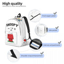 Axyaa Cartoon Dog Print Backpack for Student Schoolbag and Travel