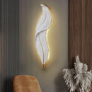 Luxury Feather Lights Resin Sconce Wall Lamp by Axyaa