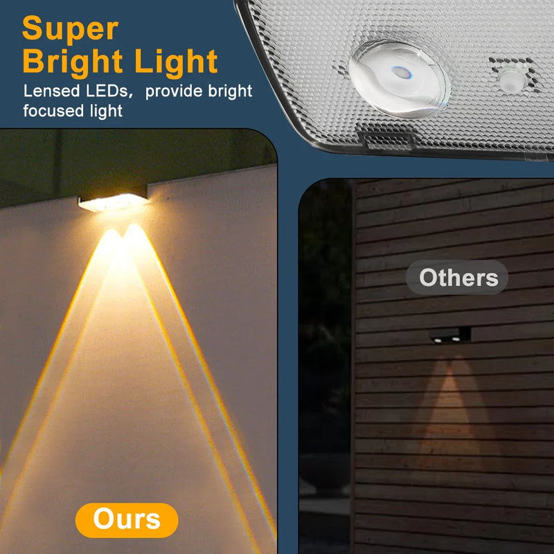 Axyaa Solar Fence Lights: LED Wall Lights, Waterproof, 3 Modes, for Garden, Patio, Pool
