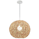 Axyaa Round Wicker Chandelier Pendant Light for Kitchen Island