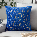 Axyaa Bronzing Golden Feather Style Plush Pillowcase for Festive Home Decor