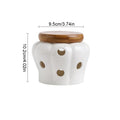 Axyaa Ceramic Pumpkin Jar with Lid for Kitchen Storage of Spices and Herbs