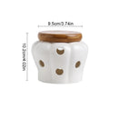 Axyaa Ceramic Pumpkin Jar with Lid for Kitchen Storage of Spices and Herbs