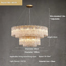 Axyaa Glass LED Chandelier: Luxury Modern Home Decor Lighting