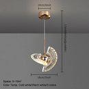 Axyaa Crystal Pendant Chandelier for Bedroom Living Room Dining Luxury Decor