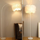 Axyaa Nordic Feather Floor Lamp LED White Fishing Light