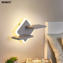 Axya Pink White LED Wall Lights for Living Room Bedroom Sconce Bedside Lamp