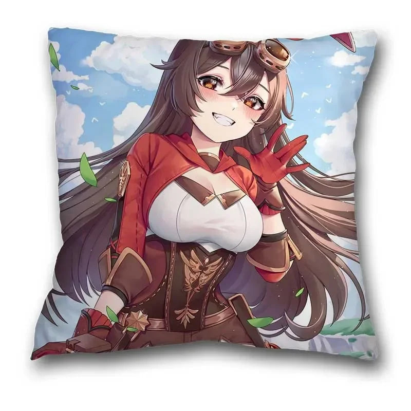 Genshin Impact Axyaa Pillow Cases - Klee Xiao Venti Hutao Anime Printed Pillowcases