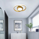 Axyaa Golden LED Ceiling Lamps for Home Decor Aisle Corridor Light Balcony