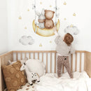 Axyaa Animal Wall Stickers: Rabbit & Bear Patterns for Kids Rooms