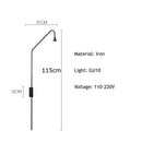 Axyaa Minimalist Iron Floor Lamp LED Luster for Modern Living Room, Bedroom, Study