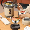 Axyaa Heated Lunch Box: USB Rechargeable Stainless Steel Food Warmer, 65℃ Thermal