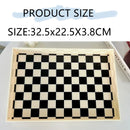 Axyaa Checkerboard Lattice Acrylic Ornament Storage Tray Decoration Base