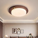 Axyaa Retro Walnut LED Ceiling Light - Nordic Style Home Decor