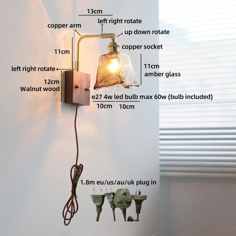 Axyaa White Pumpkin Glass LED Wall Lamp for Children's Living Room