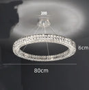Axyaa Crystal Pendant Chandelier for Modern Luxury Decor, LED, Gold/Silver Finish