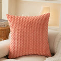 Axyaa Corduroy Chain Pattern Cushion Cover - Soft Fluffy Pillow Case for Home Decor