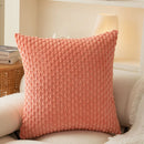 Axyaa Corduroy Chain Pattern Cushion Cover - Soft Fluffy Pillow Case for Home Decor