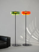 Axyaa Nordic Luxury Glass Floor Lamp LED 57" Tall Minimalist Standing Light