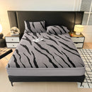 Axyaa Waterproof Cotton Jacquard Fitted Sheet with Striped Print