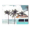 Nordic Beach Surfing Coconut Tree Poster Art Print Modern Home Decor by Axyaa